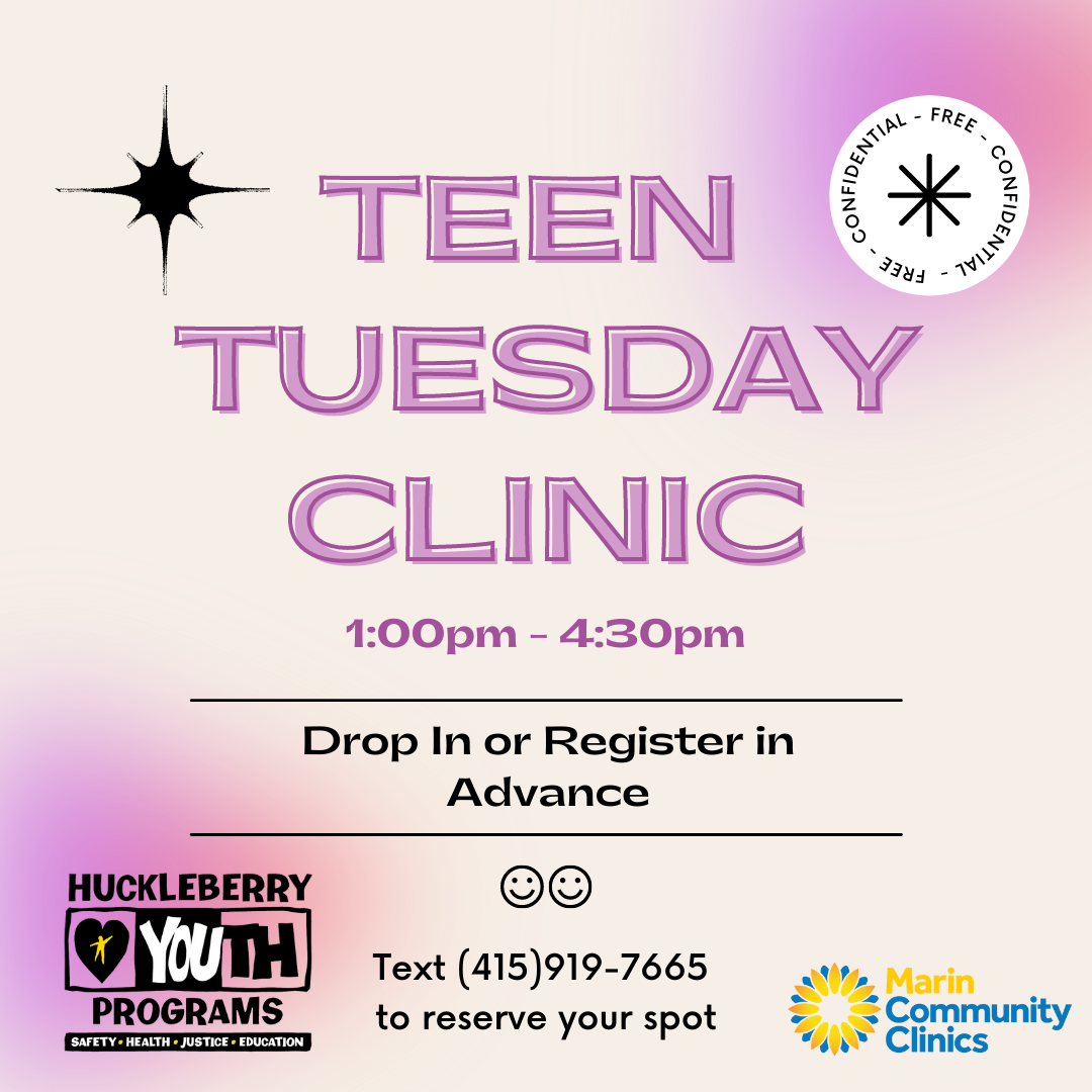 1 Slide through the images for a list of what Teen Tuesday Clinic offers (in English & Spanish!).
